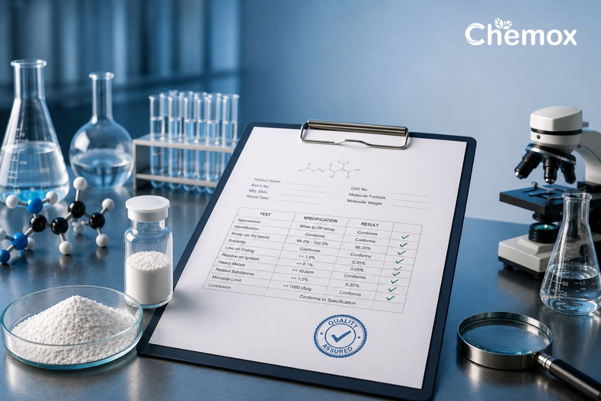 certificate of analysis in pharma